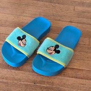 Disney Blue Mickey Slide Sandals